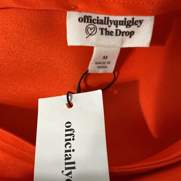 The Drop "NEW" Cherry Tomato Flutter Sleeve Tie Waist Pull On Midi Dress Size M - Picture 8 of 11